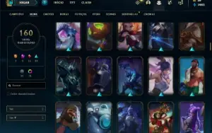 Conta Unranked com TODOS os champs e 160 Skin + 900k de Yasu