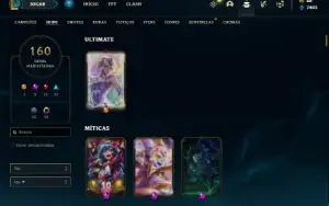 Conta Unranked com TODOS os champs e 160 Skin + 900k de Yasu