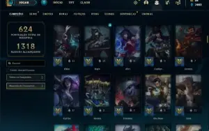 Conta Unranked com TODOS os champs e 160 Skin + 900k de Yasu