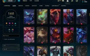 Conta Unranked com TODOS os champs e 160 Skin + 900k de Yasu