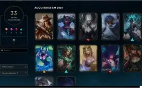 CONTA DO LOL - PLATINA2 13 PDL - 33 SKINS/70 CHAMPS.
