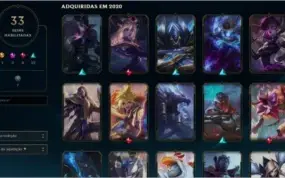 CONTA DO LOL - PLATINA2 13 PDL - 33 SKINS/70 CHAMPS.
