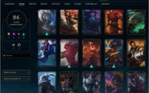 vendendo a minha conta do league of legends com 86 skins