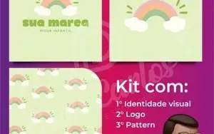 Logomarca pra Loja Infantil Kit Promocional Profissional