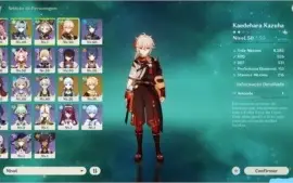 Conta AR39 Eula/Kazuha/Ayaka