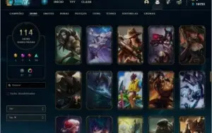 Conta ex Diamond bom mmr, 114 skins (+12) 149 champ 201 ícon