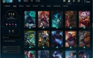 Conta ex Diamond bom mmr, 114 skins (+12) 149 champ 201 ícon