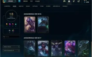 Conta platina 1 com 75 PDL , 41 champs e 18 skins