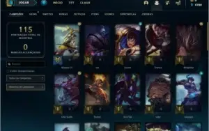 Conta platina 1 com 75 PDL , 41 champs e 18 skins