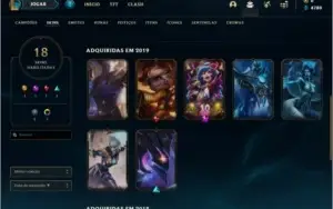 Conta platina 1 com 75 PDL , 41 champs e 18 skins