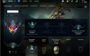 Conta platina 1 com 75 PDL , 41 champs e 18 skins
