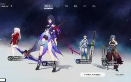 Seele + Clara + Gepard + Arma da Bronya - Honkai Star Rail