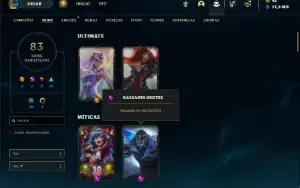 Conta Diamante 4 com 100 Champs e 83 Skins