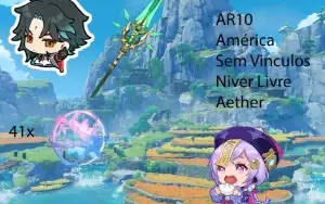 AR10 - Xiao + Lança Primitiva de Jade +Qiqi + 41 tiros