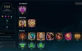 conta lol 220 skins ja foi mestre