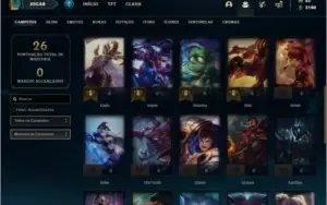 Conta prata 1 com 31 champs e 7 skins