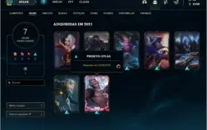 Conta prata 1 com 31 champs e 7 skins