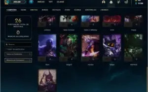 Conta prata 1 com 31 champs e 7 skins