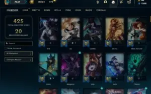 Prata 1 com 150 Champs e 144 Skins ( MAIN SUP / ADC )