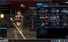 Conta Point Blank: Tenente Coronel 3 com vários itens.