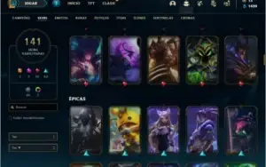 Conta Unranked com 110 Champs e 141 Skins + 1 Prestigio