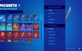 Fortnite 127 skins, 110 picaretas, 125 Mochilas, 800VBUCKS..