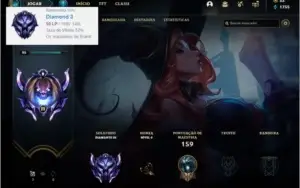 Conta diamante 3 com 31 skins e 60 champs