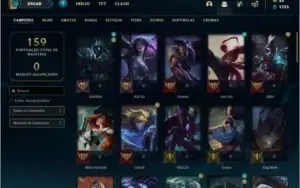 Conta diamante 3 com 31 skins e 60 champs