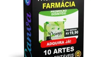 Pack Canva Farmácia Vol 1 - 10 Artes Editáveis