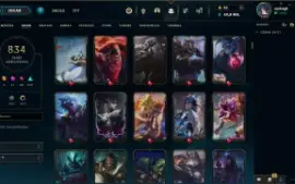 Conta com 834 skins