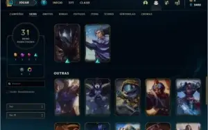 Conta prata 2 com 31 skins e 61 champs