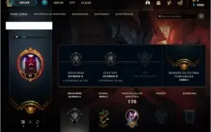 Conta prata 2 com 31 skins e 61 champs