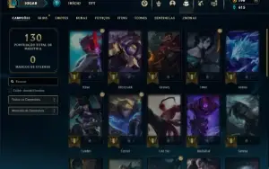 Platina 3 com 35 Champs e 7 Skins + 1 Fragmento