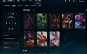 Conta Diamante 110 Skins
