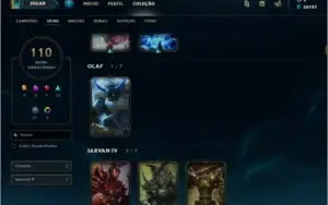 Conta Diamante 110 Skins