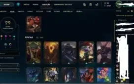 vendo conta de lol, gold 3 (ex plat)+29skins!!