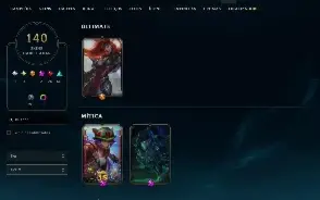 Conta lol 140 skins barata
