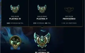 Conta League of Legends, Platina V e III