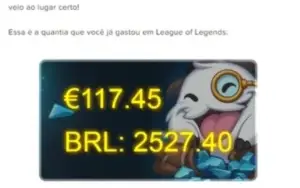 Conta League of Legends 311 Skins Elo Platina IV