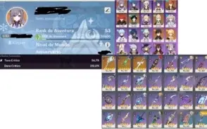 Conta Ar 53 6 pers 5* + 3 Armas 5* e mt +