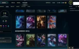 Conta League of Legends Level 44 Borda ouro Varios Champs!
