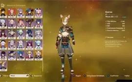 Conta de Genshin Impact AR 57 com 14 personagens 5 estrelas