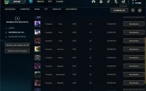 Conta Bronze 3 com 34 Champs e 11 Fragmentos de skins
