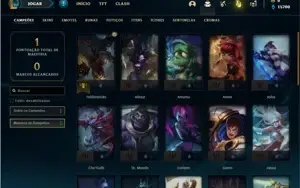 Conta Bronze 3 com 34 Champs e 11 Fragmentos de skins