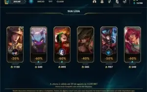Conta Bronze 3 com 34 Champs e 11 Fragmentos de skins