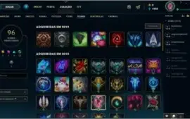 VENDO CONTA NO LOL LEVEL 151/ 83 SKINS/ BRONZE 3