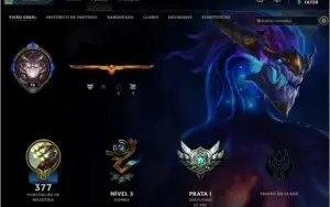 Conta League of Legends.