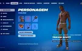 Conta Fortnite Com Skin Travis Scott