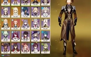 Ganyu + Zhongli C1 + Keqing + Jean +baner no garantido Ar 34
