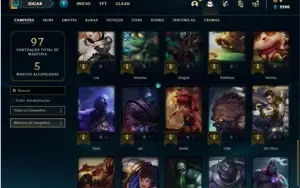 Conta bronze 1 com 40 Champs e 5 Skins + 2 Fragmentos